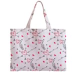 love and hearts pattern Zipper Mini Tote Bag