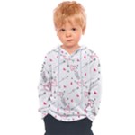 love and hearts pattern Kids  Overhead Hoodie