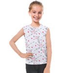 love and hearts pattern Kids  Mesh Tank Top