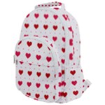 Romantic Valentine s heart pattern Rounded Multi Pocket Backpack