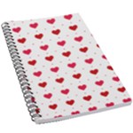 Romantic Valentine s heart pattern 5.5  x 8.5  Notebook