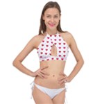 Romantic Valentine s heart pattern Cross Front Halter Bikini Top