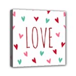 Love wallpaper with hearts Mini Canvas 6  x 6  (Stretched)