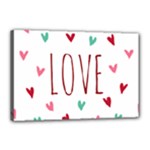 Love wallpaper with hearts Canvas 18  x 12  (Stretched)