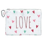 Love wallpaper with hearts Canvas Cosmetic Bag (XL)