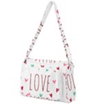 Love wallpaper with hearts Front Pocket Crossbody Bag