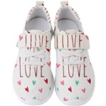Love wallpaper with hearts Men s Velcro Strap Shoes