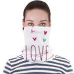 Love wallpaper with hearts Face Seamless Bandana (Adult)