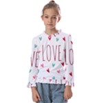 Love wallpaper with hearts Kids  Frill Detail Tee
