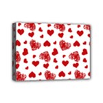 Valentine s stamped hearts pattern Mini Canvas 7  x 5  (Stretched)