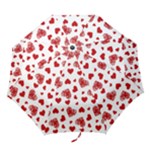 Valentine s stamped hearts pattern Folding Umbrellas