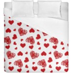 Valentine s stamped hearts pattern Duvet Cover (King Size)
