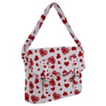 Valentine s stamped hearts pattern Buckle Messenger Bag