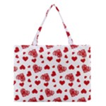 Valentine s stamped hearts pattern Medium Tote Bag