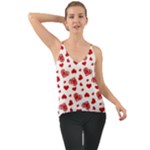 Valentine s stamped hearts pattern Chiffon Cami