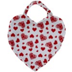 Valentine s stamped hearts pattern Giant Heart Shaped Tote