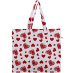 Valentine s stamped hearts pattern Canvas Travel Bag