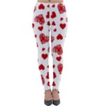 Valentine s stamped hearts pattern Lightweight Velour Leggings