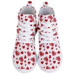 Valentine s stamped hearts pattern Women s Lightweight High Top Sneakers