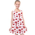 Valentine s stamped hearts pattern Kids  Cross Back Dress