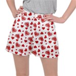 Valentine s stamped hearts pattern Ripstop Shorts