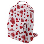 Valentine s stamped hearts pattern Flap Pocket Backpack (Small)