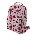 Valentine s stamped hearts pattern Flap Pocket Backpack (Large)