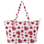 Valentine s stamped hearts pattern Full Print Shoulder Bag