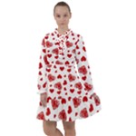 Valentine s stamped hearts pattern All Frills Chiffon Dress