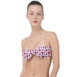 Valentine s stamped hearts pattern Classic Bandeau Bikini Top 