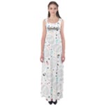 Stroke decorated Easter eggs pattern Empire Waist Maxi Dress