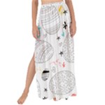 Stroke decorated Easter eggs pattern Maxi Chiffon Tie-Up Sarong