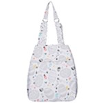 Stroke decorated Easter eggs pattern Center Zip Backpack