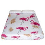 Flamingo nature seamless pattern Fitted Sheet (Queen Size)