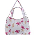 Flamingo nature seamless pattern Double Compartment Shoulder Bag