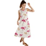 Flamingo nature seamless pattern Summer Maxi Dress