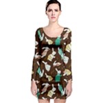 Easter rabbit pattern Long Sleeve Bodycon Dress