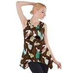 Easter rabbit pattern Side Drop Tank Tunic