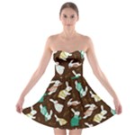 Easter rabbit pattern Strapless Bra Top Dress