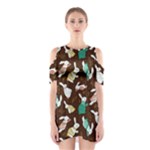 Easter rabbit pattern Shoulder Cutout One Piece Dress