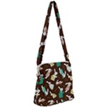 Easter rabbit pattern Zipper Messenger Bag