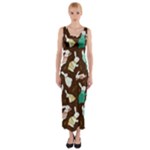 Easter rabbit pattern Fitted Maxi Dress