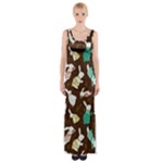 Easter rabbit pattern Thigh Split Maxi Dress