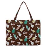 Easter rabbit pattern Zipper Medium Tote Bag