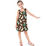 Easter rabbit pattern Kids  Sleeveless Dress