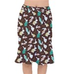 Easter rabbit pattern Short Mermaid Skirt