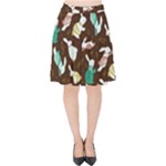 Easter rabbit pattern Velvet High Waist Skirt