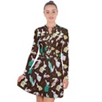 Easter rabbit pattern Long Sleeve Panel Dress