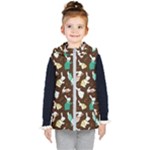 Easter rabbit pattern Kids  Hooded Puffer Vest