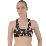 Easter rabbit pattern Criss Cross Racerback Sports Bra